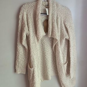 Popcorn open cardigan
